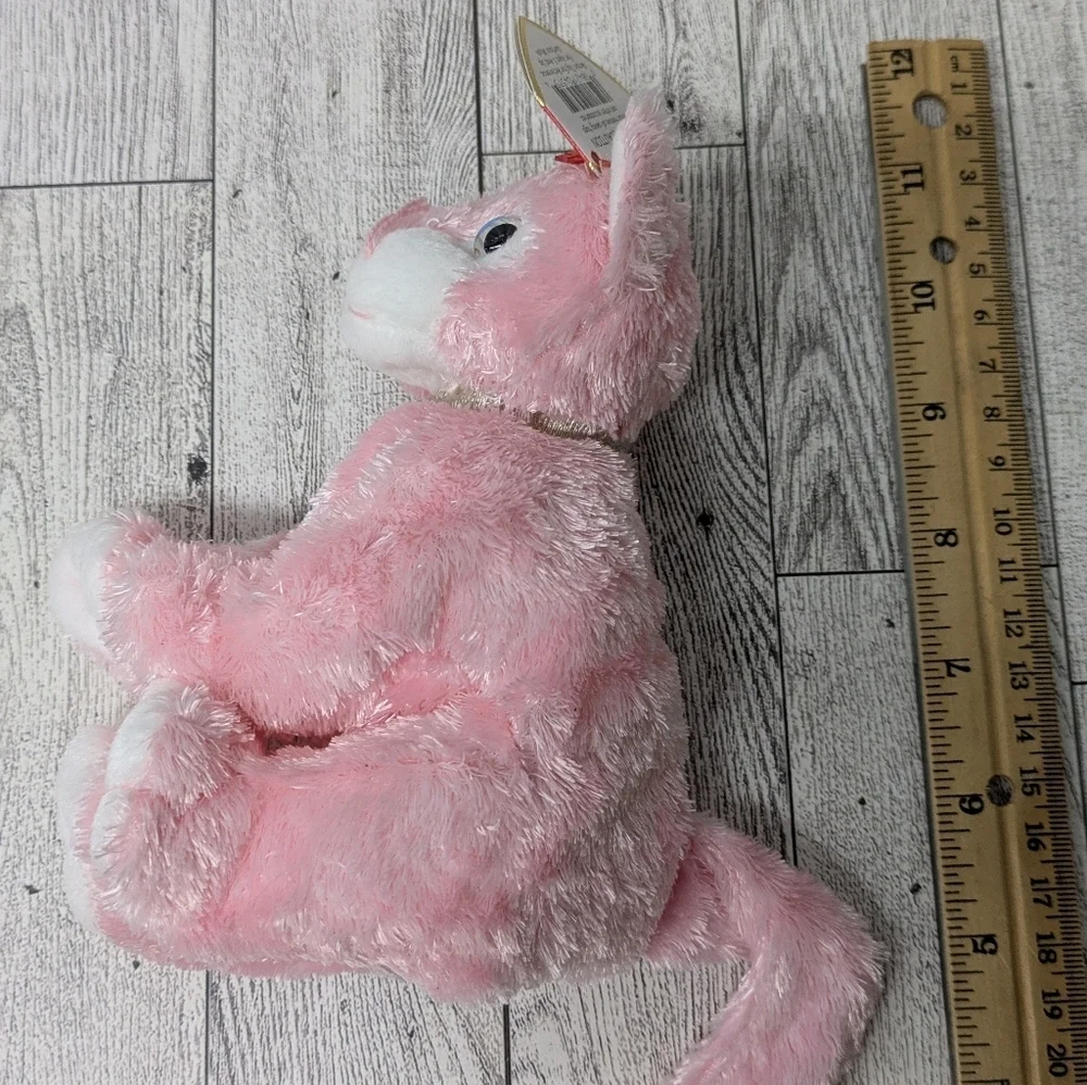 Ty carnation Pink and White Plush Cat Toy